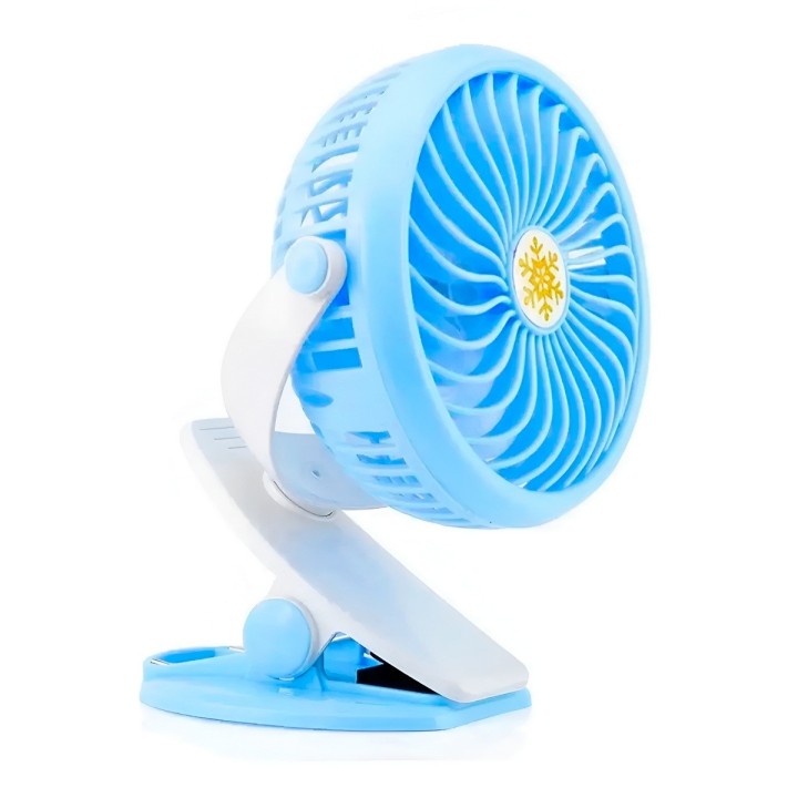 Ventilador Recargable Usb Portátil Con Clip Rotación 360°