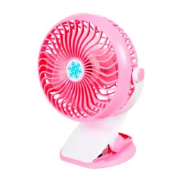 Ventilador Recargable Usb Portátil Con Clip Rotación 360°