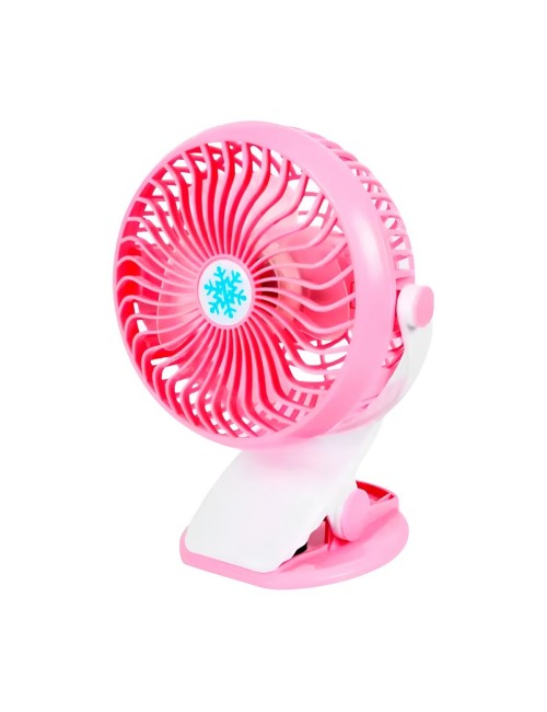 Ventilador Recargable Usb Portátil Con Clip Rotación 360°