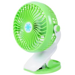 Ventilador Recargable Usb Portátil Con Clip Rotación 360°