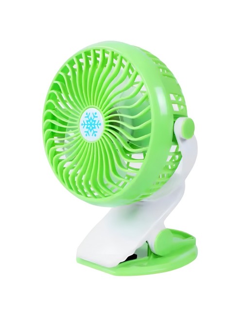 Ventilador Recargable Usb Portátil Con Clip Rotación 360°