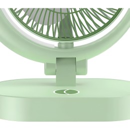 Ventilador Lámpara De Escritorio Recargable Usb Mesa Y Pared