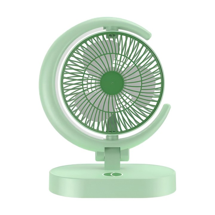 Ventilador Lámpara De Escritorio Recargable Usb Mesa Y Pared