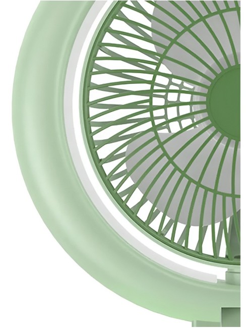 Ventilador Lámpara De Escritorio Recargable Usb Mesa Y Pared