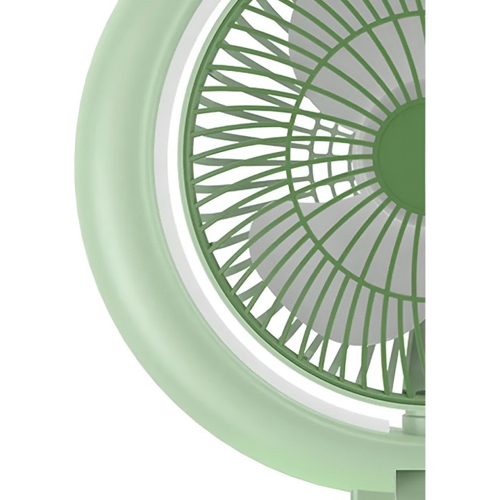 Ventilador Lámpara De Escritorio Recargable Usb Mesa Y Pared