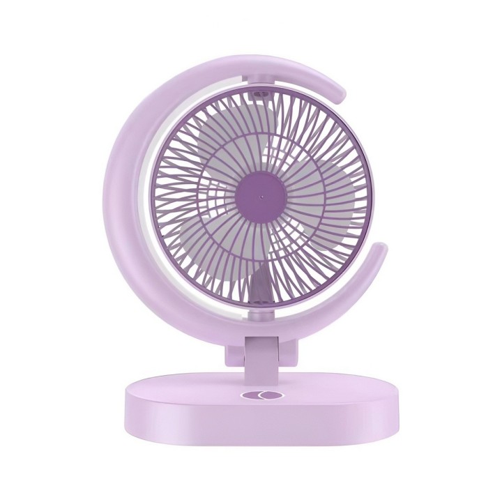 Ventilador Lámpara De Escritorio Recargable Usb Mesa Y Pared