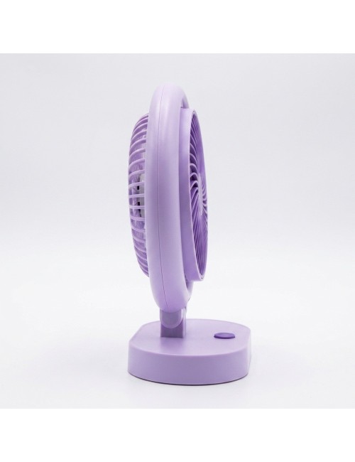 Ventilador Lámpara De Escritorio Recargable Usb Mesa Y Pared