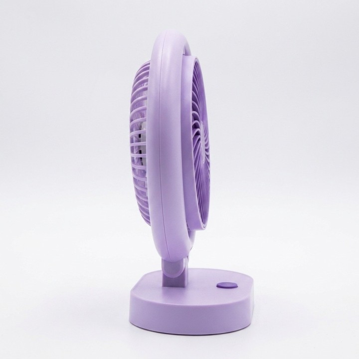 Ventilador Lámpara De Escritorio Recargable Usb Mesa Y Pared