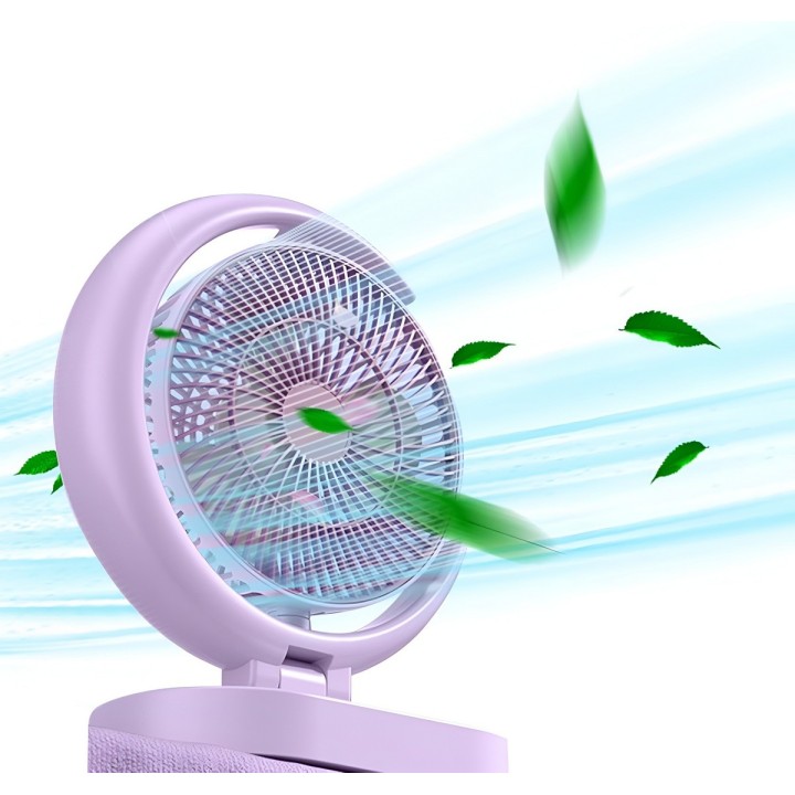 Ventilador Lámpara De Escritorio Recargable Usb Mesa Y Pared