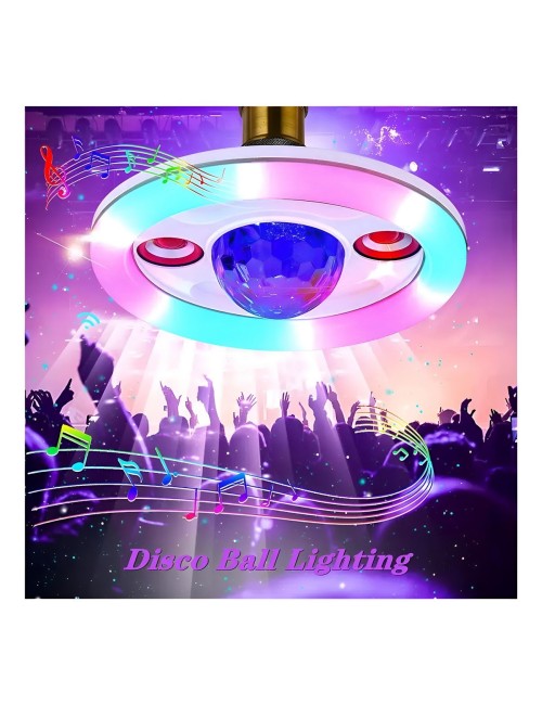 Bombillo Led Ovni Parlante Bluetooth Rgb Sensor Ritmo Musica