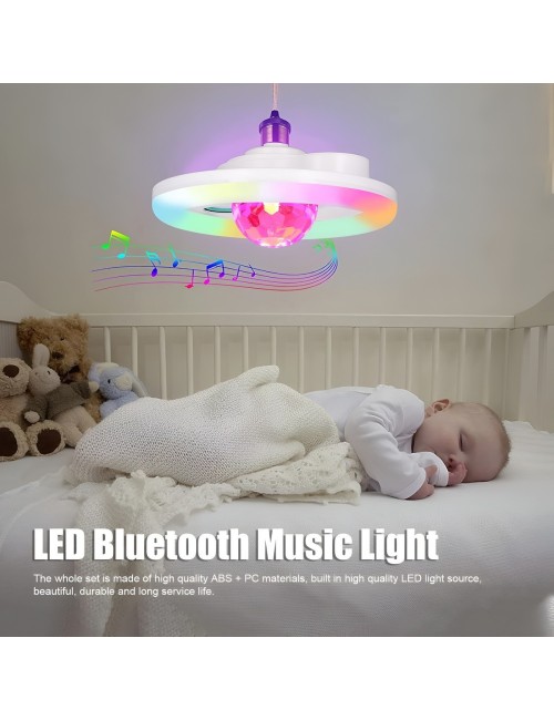 Bombillo Led Ovni Parlante Bluetooth Rgb Sensor Ritmo Musica
