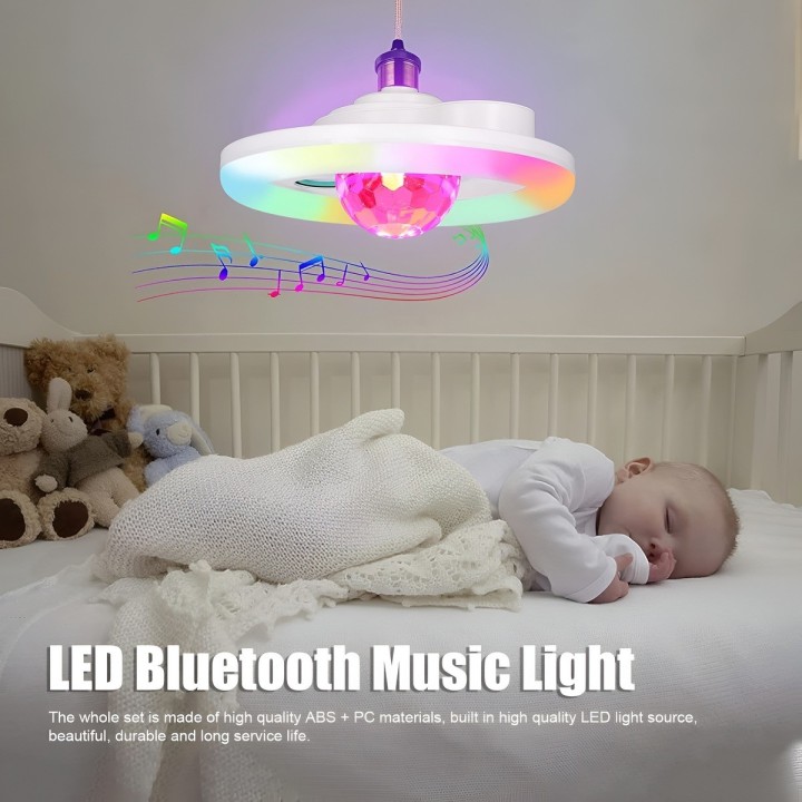 Bombillo Led Ovni Parlante Bluetooth Rgb Sensor Ritmo Musica
