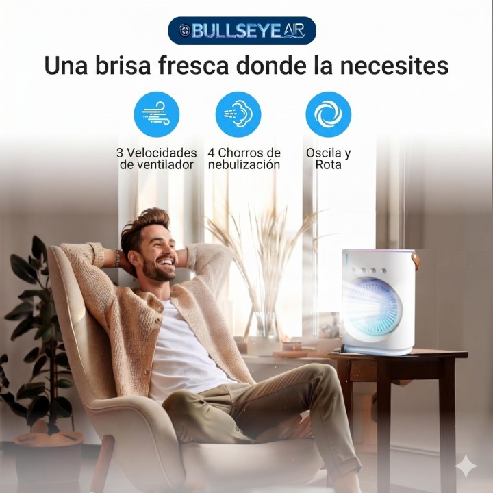 Enfriador Aire Portatil Humidificador Recargable Lenyes Usb