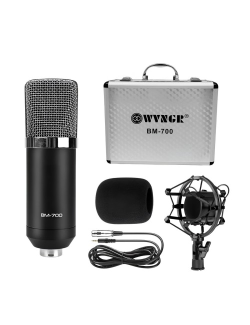 Microfono De Condensador Profesional Bm-700 Kit Podcast