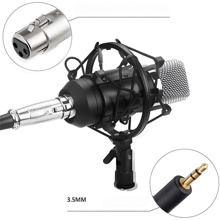 Microfono De Condensador Profesional Bm-700 Kit Podcast