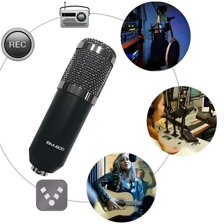 Microfono De Condensador Profesional Bm-700 Kit Podcast