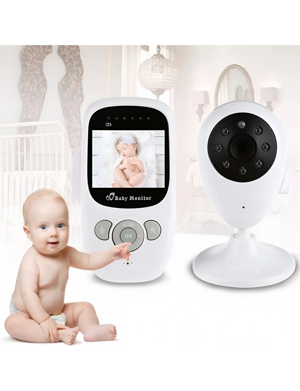 Monitor Para Bebes Camara Seguridad Vision Nocturna Audio
