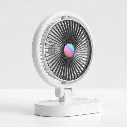 Ventilador Recargable Lámpara Led Escritorio Mesa Portátil