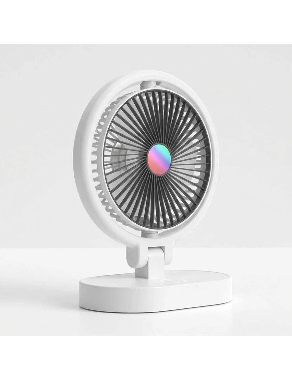 Ventilador Recargable Lámpara Led Escritorio Mesa Portátil