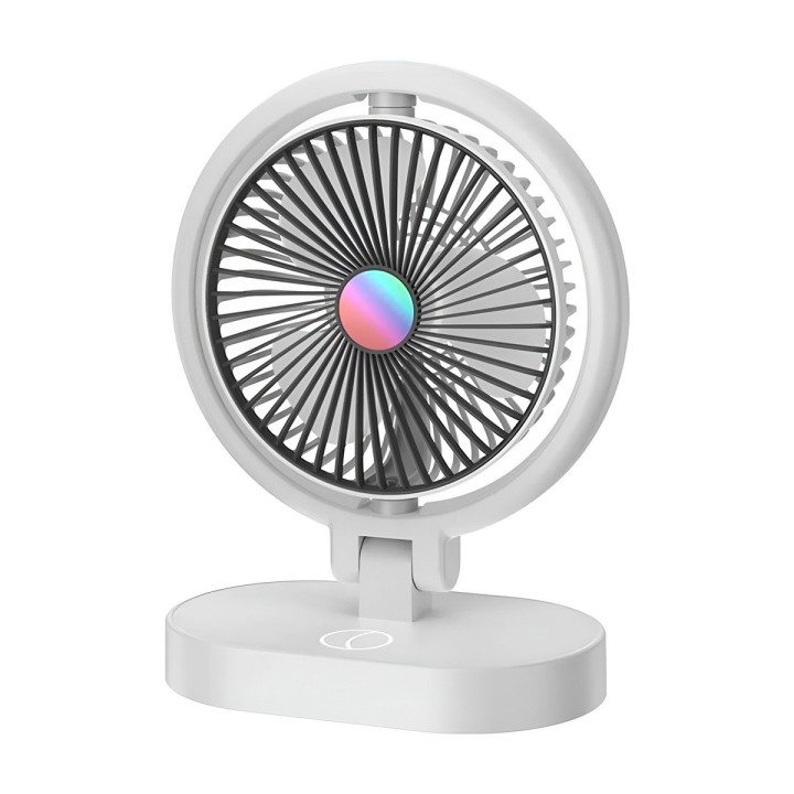 Ventilador Recargable Lámpara Led Escritorio Mesa Portátil