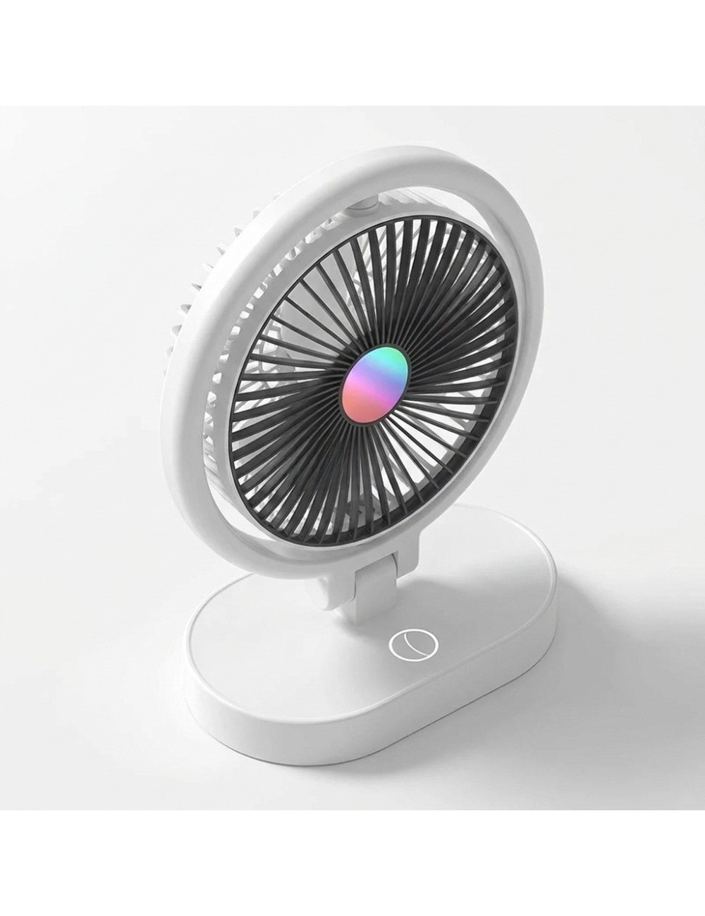 Ventilador Recargable Lámpara Led Escritorio Mesa Portátil
