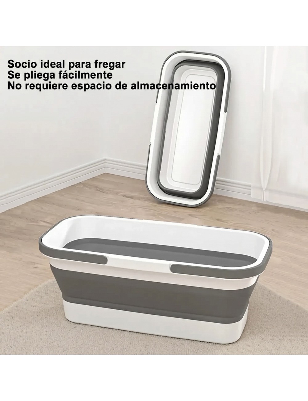 Balde Cubeta Plegable Multiusos Ahorro De Espacio Limpieza