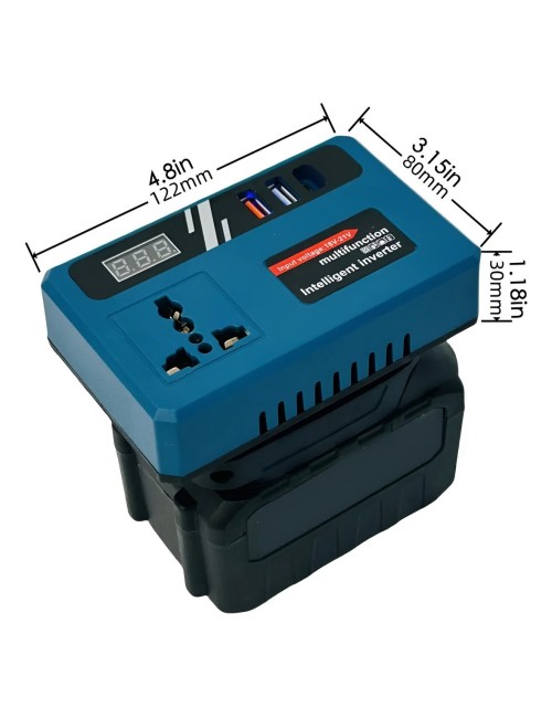 Inversor De Corriente Bateria 21v 3.0ah A 110v Usb Tipo C