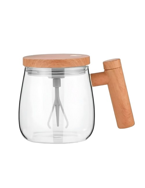 Mug Pocillo Mezclador Automático Recargable Vidrio Premium