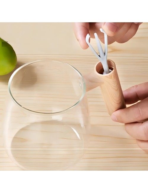 Mug Pocillo Mezclador Automático Recargable Vidrio Premium