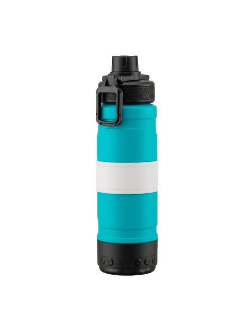 Termo Botella Deportiva 650ml Parlante Bluetooth Luz Led