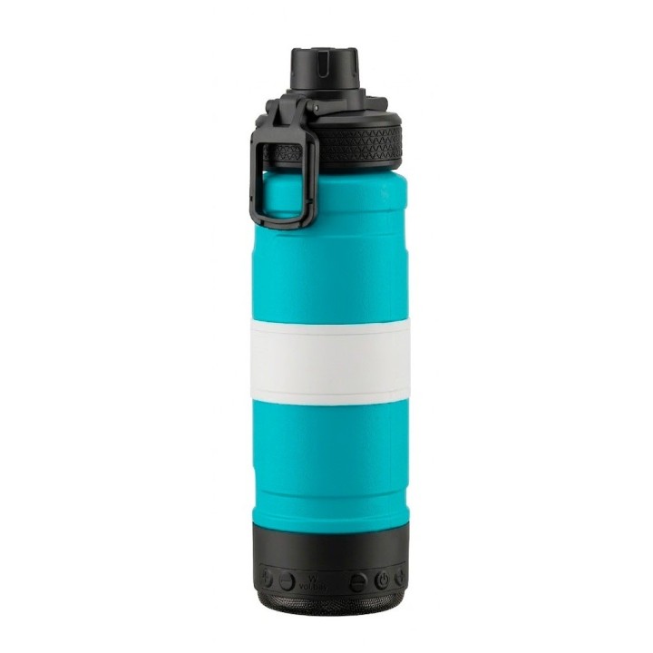 Termo Botella Deportiva 650ml Parlante Bluetooth Luz Led