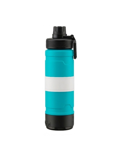 Termo Botella Deportiva 650ml Parlante Bluetooth Luz Led