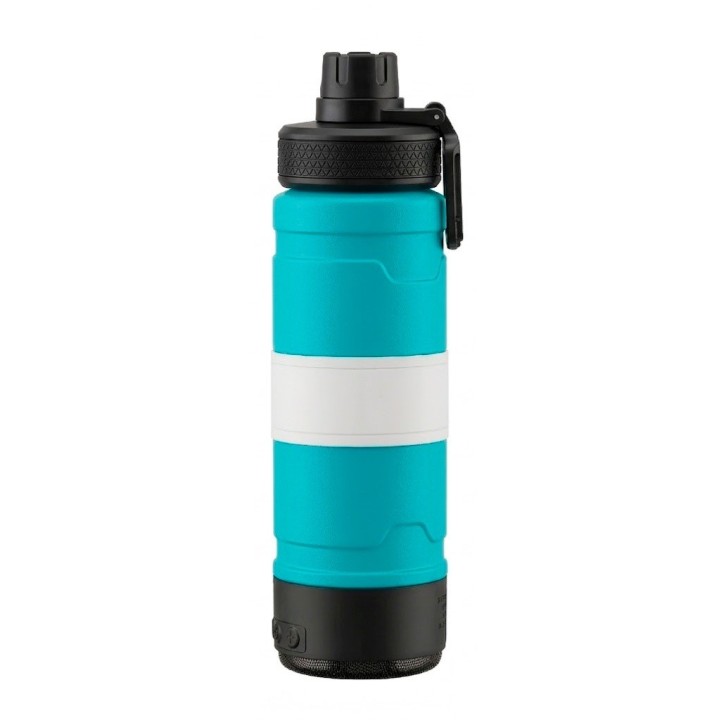 Termo Botella Deportiva 650ml Parlante Bluetooth Luz Led