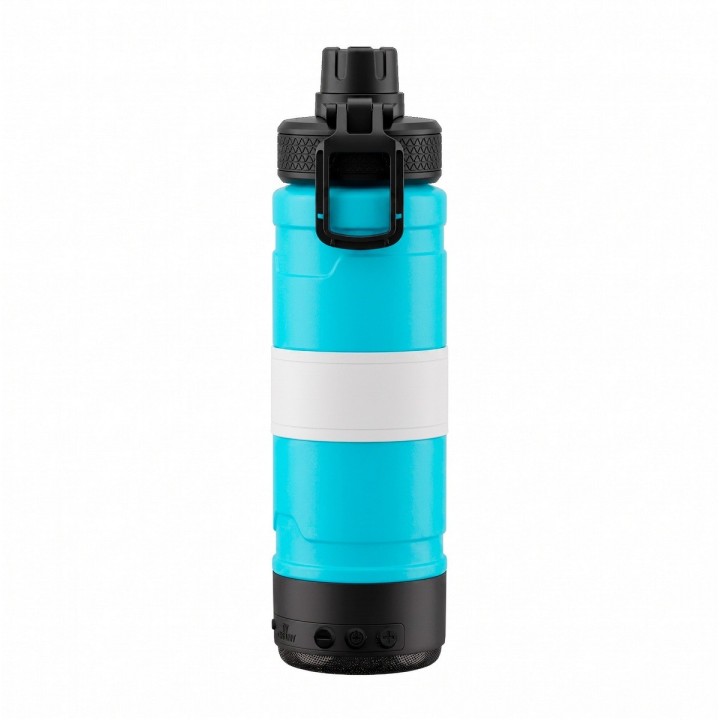 Termo Botella Deportiva 650ml Parlante Bluetooth Luz Led