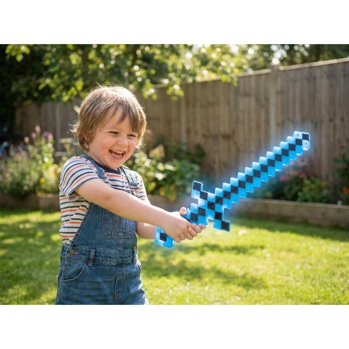 Espada Unicolor Juguete Con Luz Led Multicolor Sonido Niños