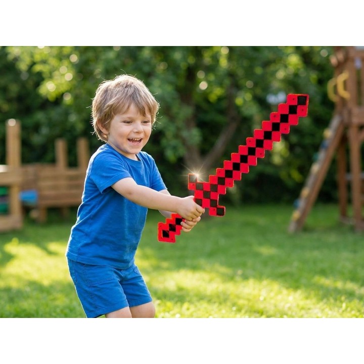 Espada Unicolor Juguete Con Luz Led Multicolor Sonido Niños