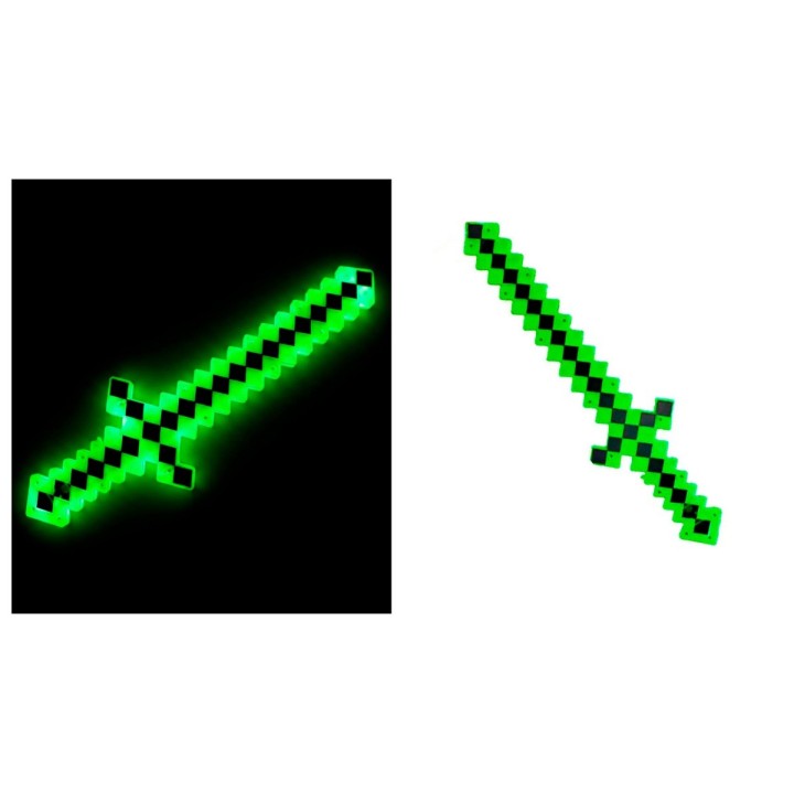 Espada Unicolor Juguete Con Luz Led Multicolor Sonido Niños