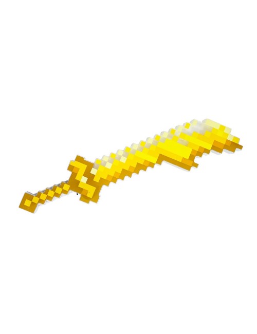 Espada De Juguete Estilo Pixeles Con Luz Led Y Sonido Niños