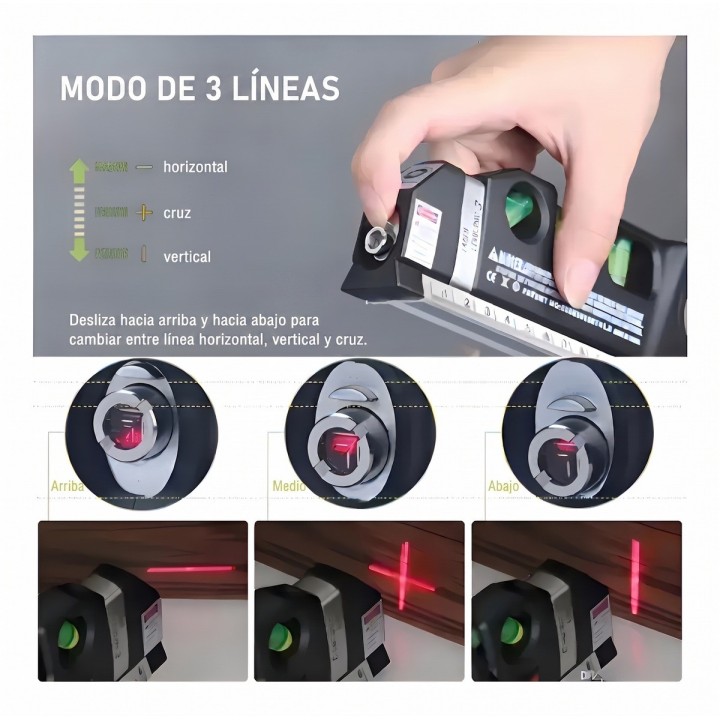 Nivel Laser Autonivelante Multipropósito 4 - 1 Cinta Metrica
