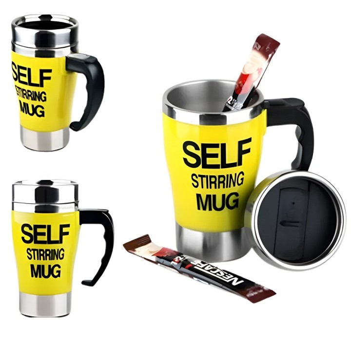 Mug Pocillo Mezclador Automático Termo Acero Inoxidable