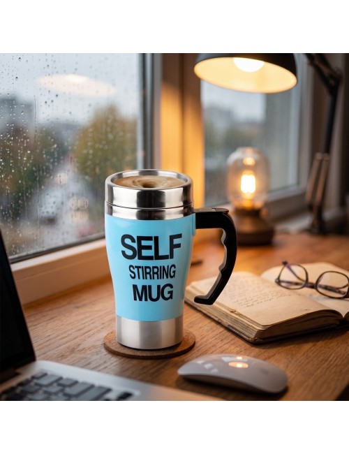 Mug Pocillo Mezclador Automático Termo Acero Inoxidable