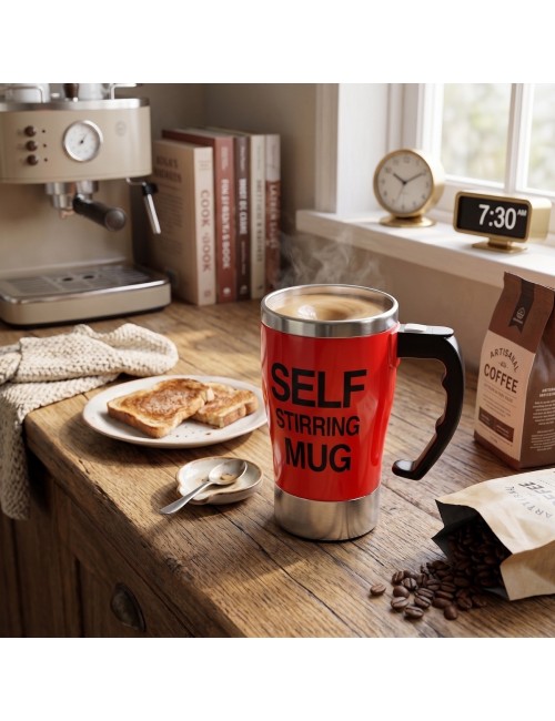 Mug Pocillo Mezclador Automático Termo Acero Inoxidable