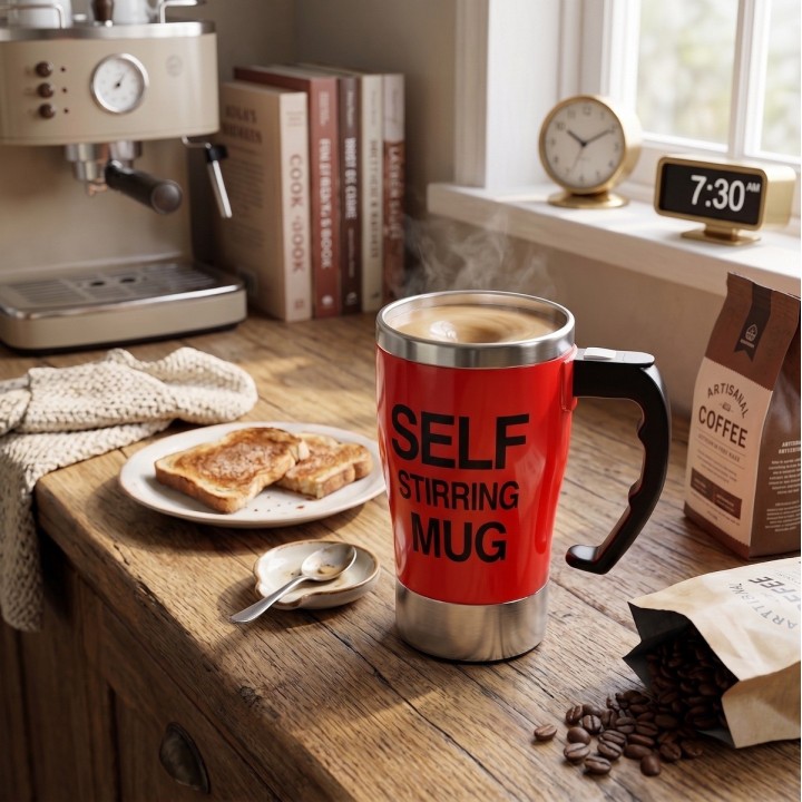 Mug Pocillo Mezclador Automático Termo Acero Inoxidable