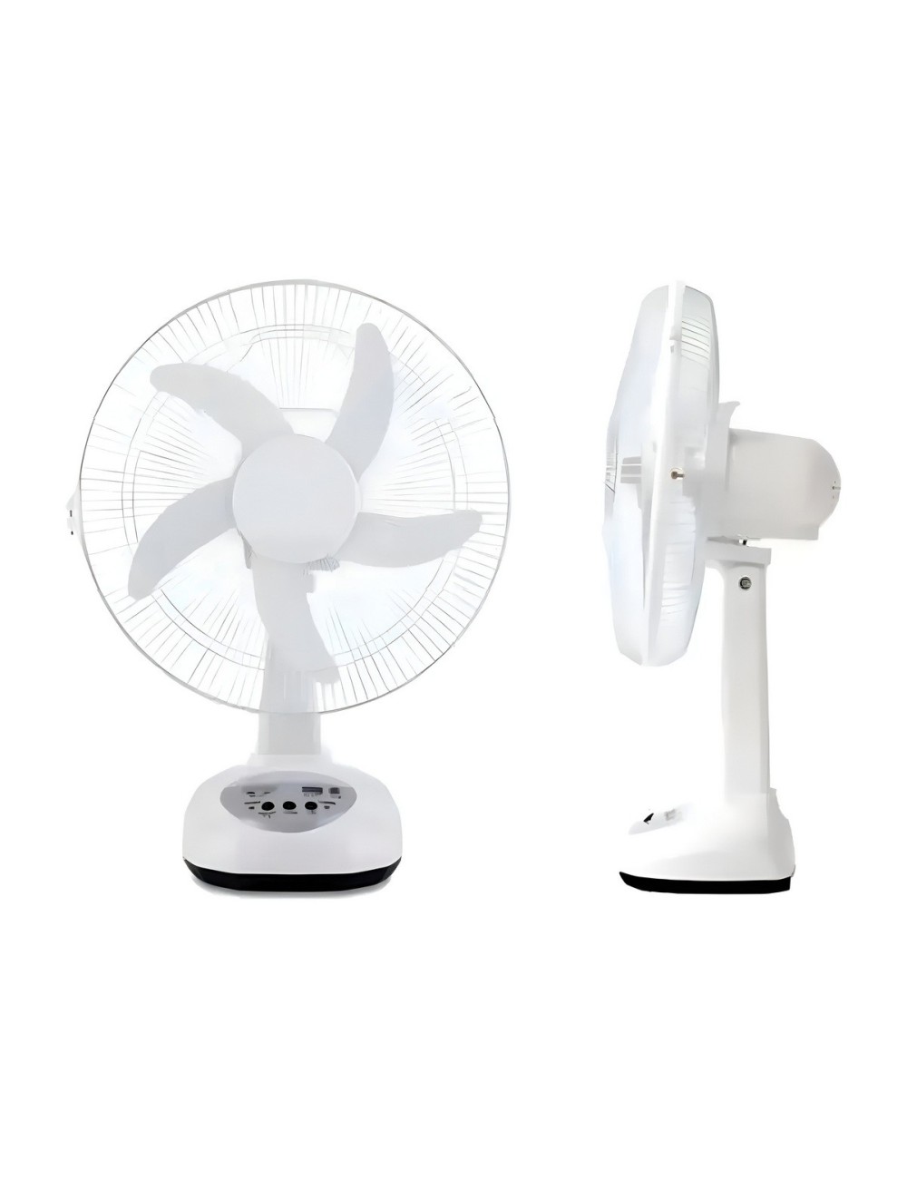 Ventilador Recargable 14 Pulgadas Panel Solar Luz Led Usb