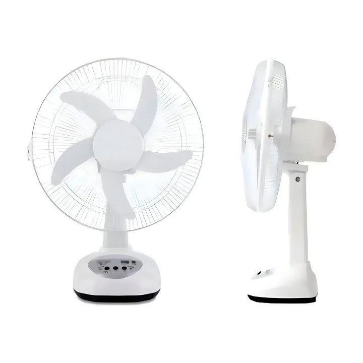 Ventilador Recargable 14 Pulgadas Panel Solar Luz Led Usb