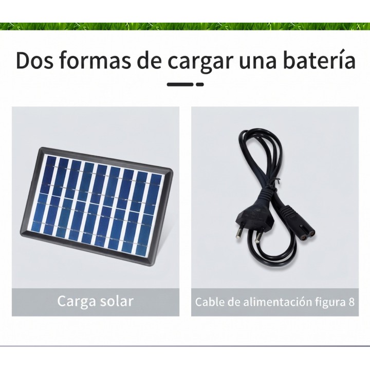 Ventilador Recargable 14 Pulgadas Panel Solar Luz Led Usb