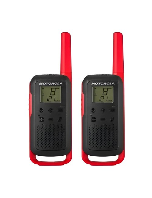 Walkie-talkie Motorola T210 T210 De 2 Radios Y Frecuencia Frs/gmrs. - Negro Con Rojo