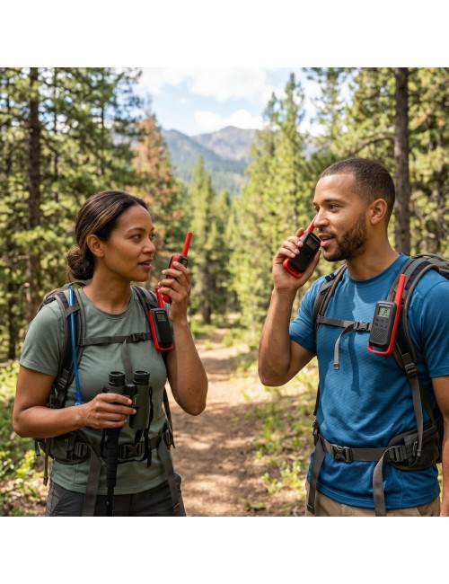 Walkie-talkie Motorola T210 T210 De 2 Radios Y Frecuencia Frs/gmrs. - Negro Con Rojo