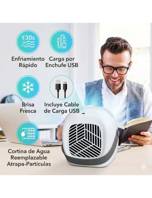 Aire Acondicionado Portátil Mini Enfriador Humidificador Usb
