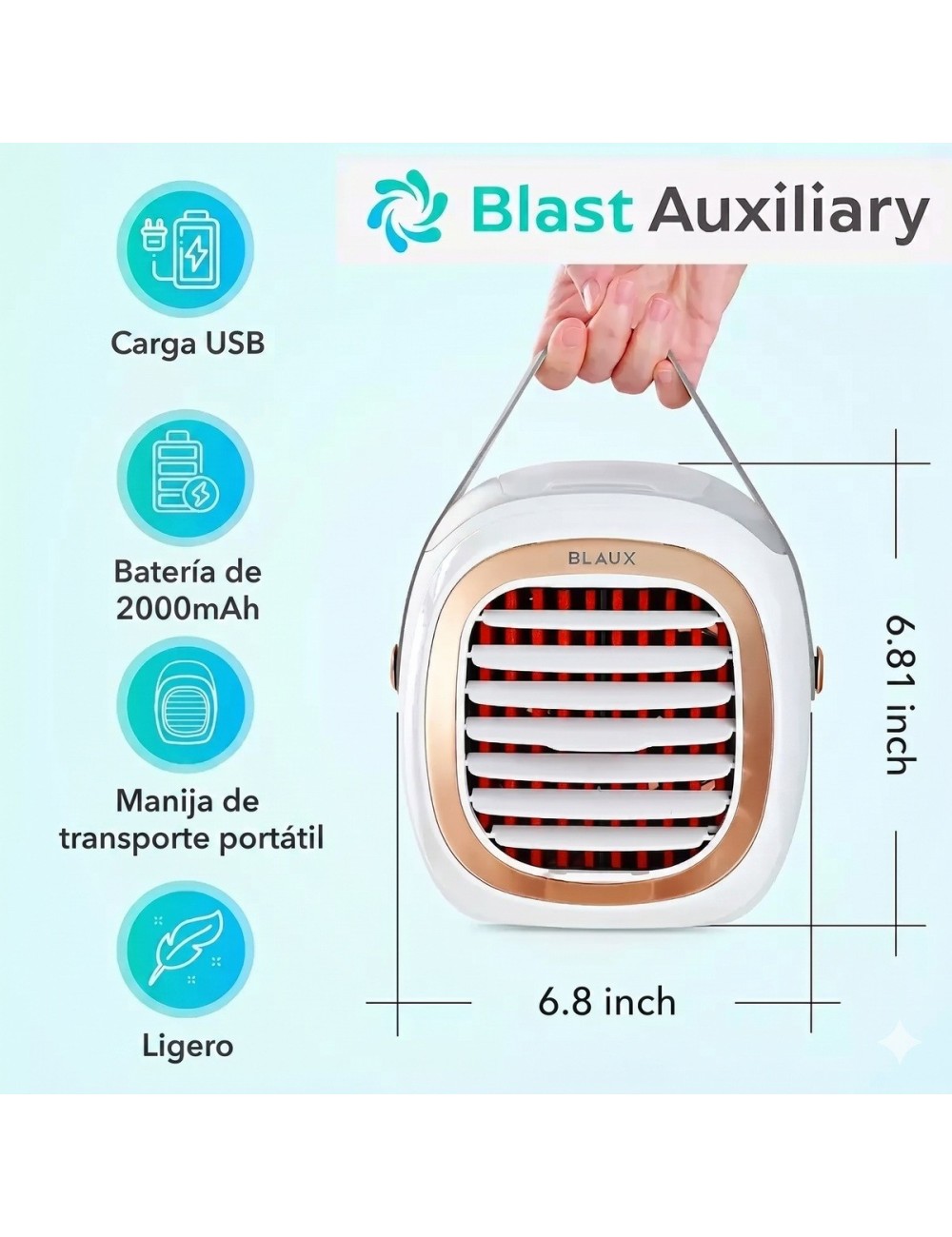 Aire Acondicionado Portátil Mini Enfriador Humidificador Usb